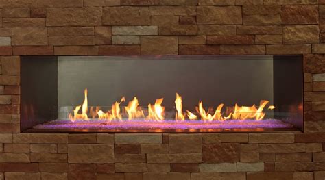 Carol Rose 60 Inch Linear Outdoor Fireplace Fines Gas