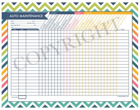 Maintenance Schedule Template 20 Free Sample Example Format Download