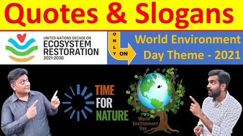Ecosystem Restoration Slogans In English World Environment Day