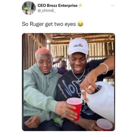 Nigerians React As Photo Of Ruger Without Eye Patch Surfaces On The