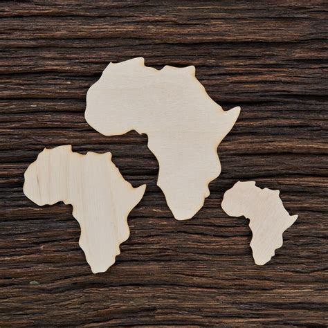 Wooden Africa Shape For Crafts Laser Cut Africa Continent Etsy Uk
