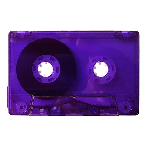 Transparent Purple Blank Audio Cassette Tapes Retro Style Media