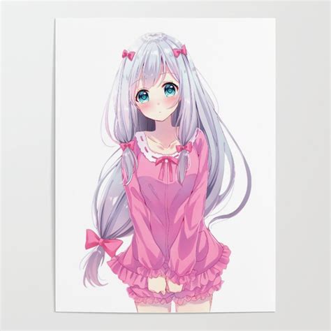 Cute Anime Girl Poster By Ahmadsarah Society6