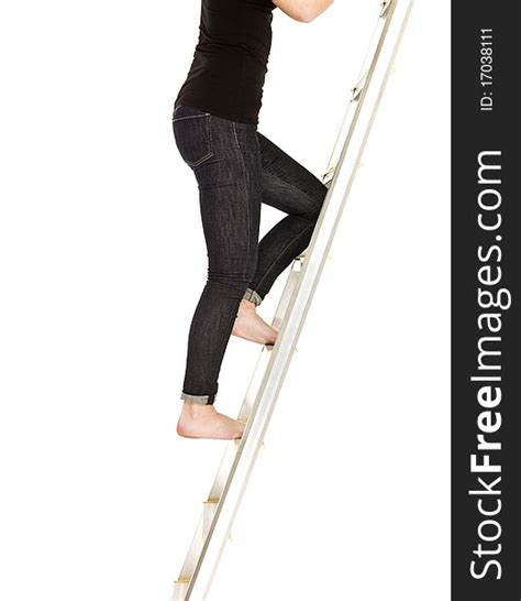 9 Woman Climbing Up Ladder Free Stock Photos Stockfreeimages