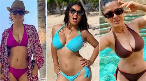 Too Hot To Handle Hot Babe Salma Hayek And Her Best Bikini Avatars That Will Leave You