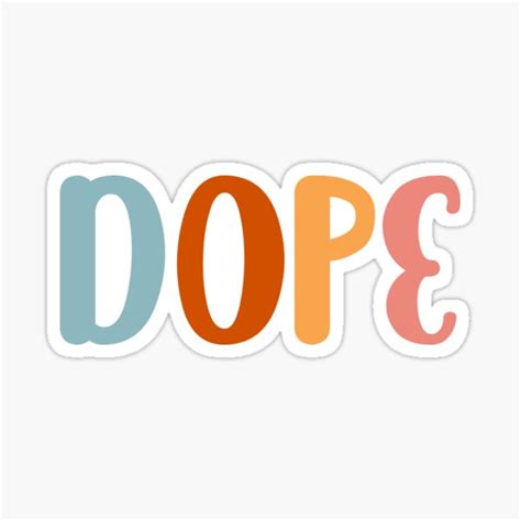 Dope Sticker For Sale By Theplum Palette Redbubble