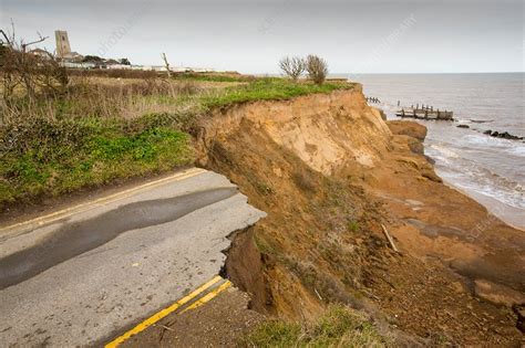 Eroded Coastal Road Stock Image C0300823 Science Photo Library