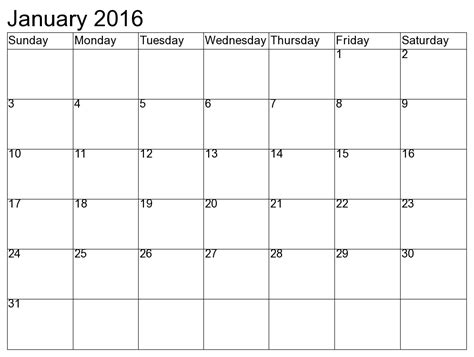 2016 malaysia public holiday calendar. 9 Best Images of Blank January Calendar 2016 Printable ...