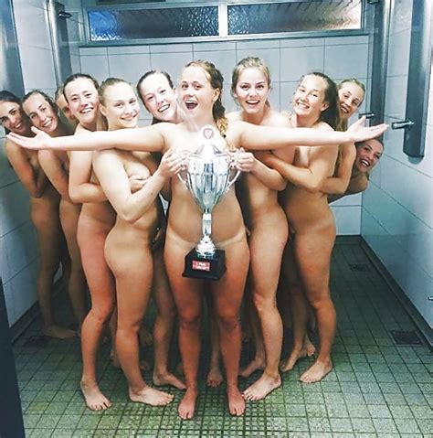 Danish Handball Team Celebrating Naked In The Shower 2