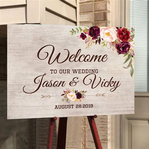 Couples Name With Date Wood Sign Home Décor Wall Décor Pe