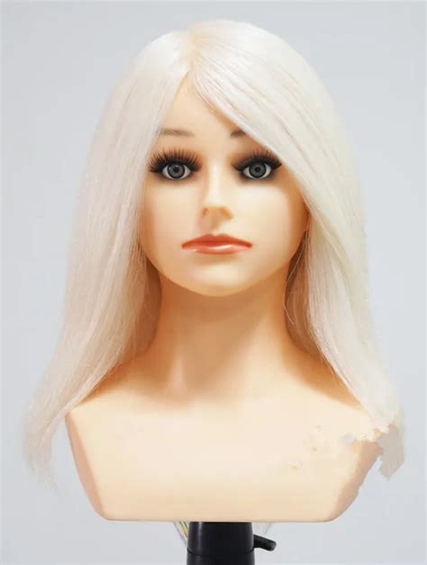Hairdressing Training Heads 100 Human Hair 12 Mannequin Head With Long Hair High Quality Hair