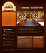Library Website Template - Web Design Templates, Website Templates ...