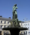 Havis Amanda mermaid statue and fountain in Helsinki, Finland