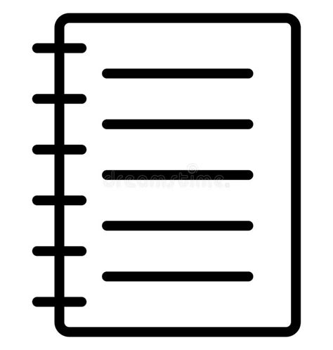 Notebook Isolated Line Vector Icon That Can Be Easily Modified Or