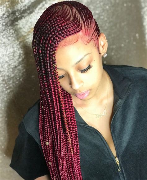 The look starts with small box braids leading to a chunky. 35 Lemonade Braids Styles for Elegant Protective Styling