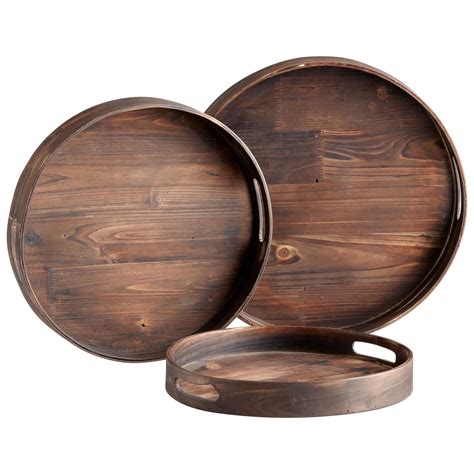 Round Wooden Tray Foter