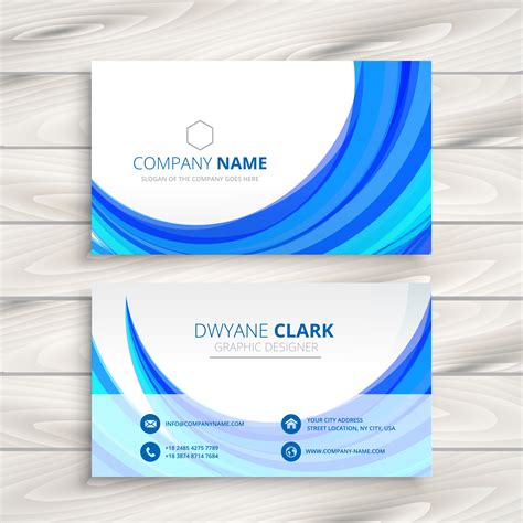 Create your own unique greeting on a wave card from zazzle. business card with blue wave template vector design illustration - Download Free Vector Art ...