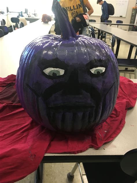 Thanos Painted Pumpkin Marvel Infinity War Painted Pumpkins Marvel