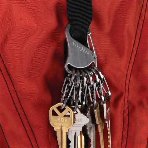 Nite Ize Keyrack Locker Stainless Steel Keychain Wlocking S Biner Key