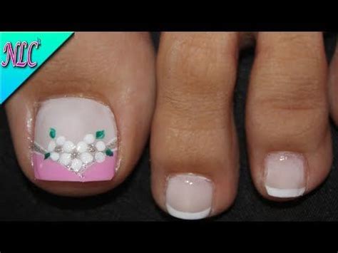 Disenos para unas cortas faciles y originales. DISEÑO DE UÑAS PARA PIES FLORES Y FRANCÉS PRINCIPIANTES ...