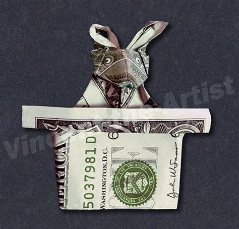 Dollar Bill Origami Rabbit In A Hat