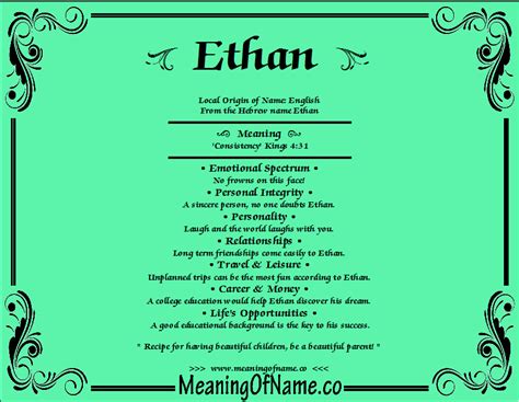 Ethan Meaning Of Name