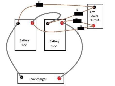 Batteries Charge At 24v And Discharge At 12v For Battery System