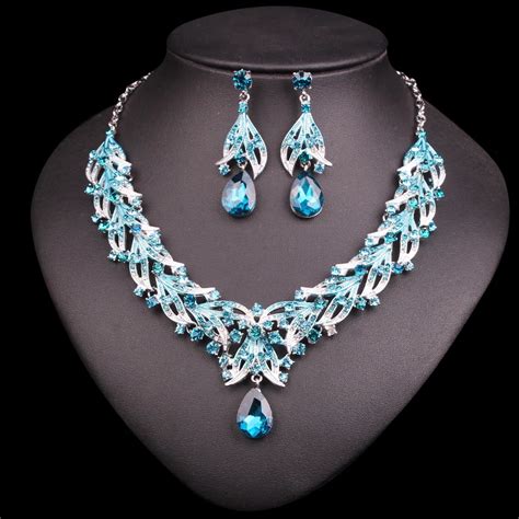 Fashion Crystal Jewellery Bridal Jewelry Sets Prom Party Costume