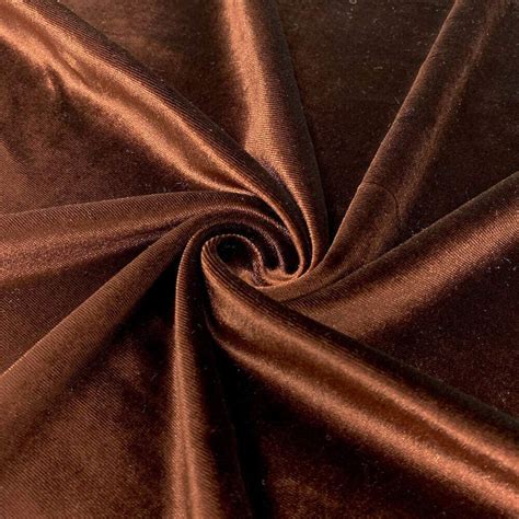 Bini Fabrics Brown Velvet Dress Fabric Plain Velvet Material 4445