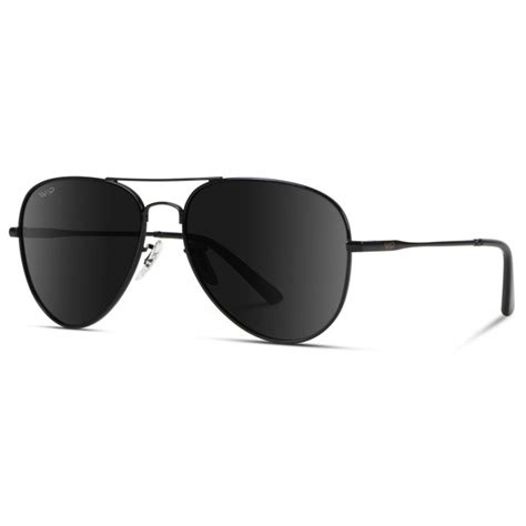 Wmp Eyewear Maxwell Full Black Polarized Classic Metal Frame Aviator Sunglasses