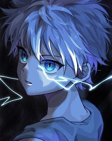 Blue Anime Aesthetic Killua Anime Wallpaper Hd