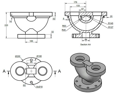 Design A 3d Model Of A Mechanical Part Flexgigzz