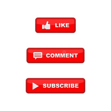 Like Comment And Subscribe Icon Button Illustration About Audio