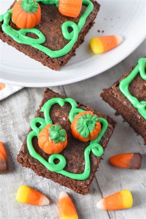 How To Make Quick And Easy Pumpkin Patch Halloween Brownies For Kids A