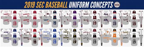 2019 Sec Baseball Uniform Concepts Hail State Unis