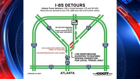 Gdot Temporarily Reconfigures I 85 North Lanes