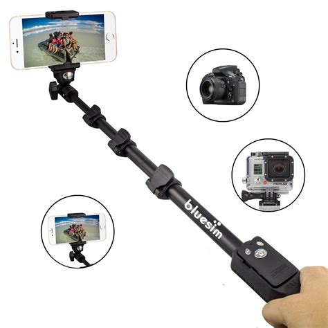 Bluetooth Selfie Stickbluesim Extendable Selfie Stick Monopod With