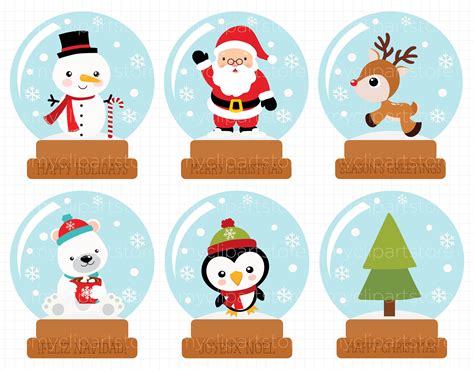 Christmas Snow Globes Clipart Cliparthanukkahchristmas