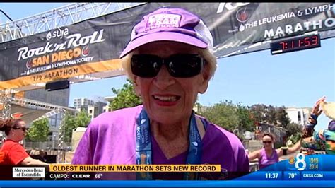 Oldest Runner In Marathon Sets New Record Cbs News 8 San Diego Ca