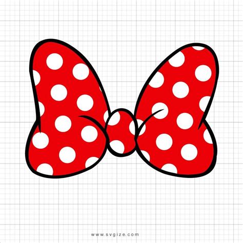 Minnie Mouse Polka Dot Bow Svg Clipart In 2020 Minnie Mouse