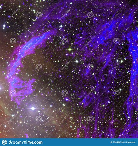 Universe Filled With Stars Nebula And Galaxy Stock Illustration