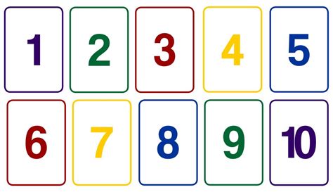 4 Best Images Of Printable Number Card 1 10 Printable Number Flash