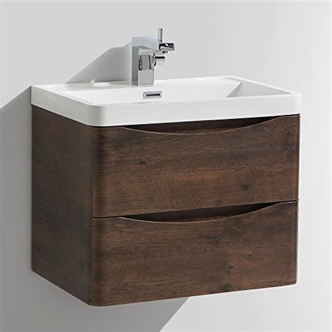 Cheap Price Bali Bathroom 600mm Wall Hung Wood Effect Vanity Unit And 1