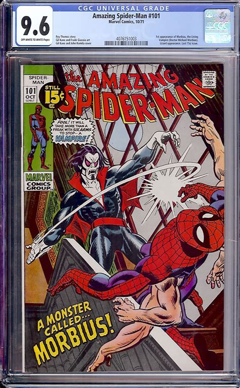 Amazing Spider Man 101 Cgc 96 Oww Auction Pedigree Comics