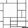 100% free coloring page of Piet Mondrian painting - Composition with ...