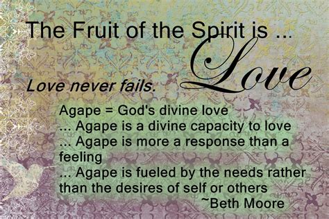 The Fruit Of The Spirit Is Love Fruit Of The Spirit Spirit Quotes