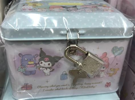 Sanrio Characters Can Bank With Lock Key Cinnamoroll Hello Kitty My