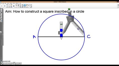 How To Construct A Square Inscribed In A Circle Youtube