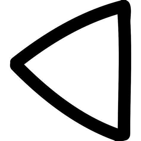 Left Arrow Hand Drawn Triangular Shape Vector Svg Icon Svg Repo