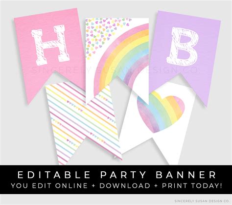 Party Decorations Party Banner Instant Download Birthday Banner Printable Banner Paper Party